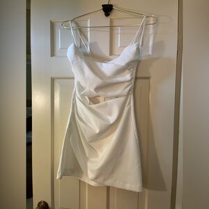 White Zara cutout dress